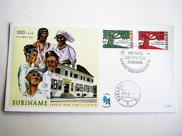 1966 Honderd jaar staten van Suriname - (5729)